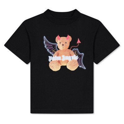 юношеска,тениска,детски,3/4,панталони,palm,angels,devil,bear,t,shirt,juniors,black,brn,1060