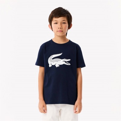 тениска,детски,3/4,панталони,lacoste,kids',large,logo,cotton,short,sleeve,t,shirt,navy,525