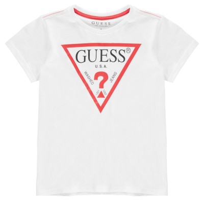 тениска,guess,logo,t,shirt,wht,a000,g011