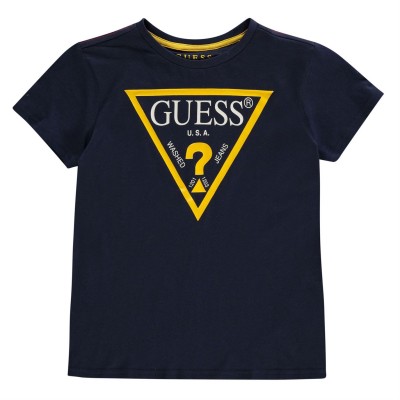 тениска,детски,облекла,guess,logo,t,shirt,smart,blue,g7v2