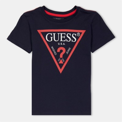 тениска,детски,3/4,панталони,guess,logo,t,shirt,smart,blue,g7v2