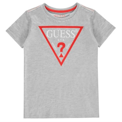 тениска,детски,3/4,панталони,guess,logo,t,shirt,light,grey,lhy