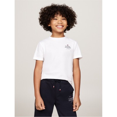 тениска,детски,облекла,tommy,hilfiger,short,sleeved,t,shirt,white,ybs