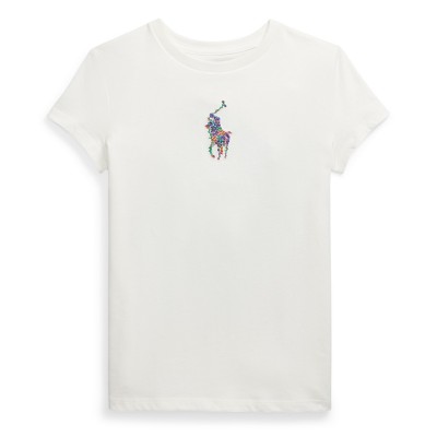 юношеска,тениска,детски,3/4,панталони,polo,ralph,lauren,centre,logo,t,shirt,juniors,deckwash