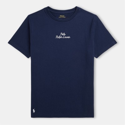 юношеска,тениска,детски,3/4,панталони,polo,ralph,lauren,logo,t,shirt,juniors,cruise,navy