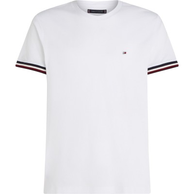 тениска,мъжки,тениски,tommy,hilfiger,striped,t,shirt,white