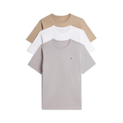 тениска,мъжки,тениски,tommy,hilfiger,3,pack,short,sleeve,t,shirt,silver,taupe,white