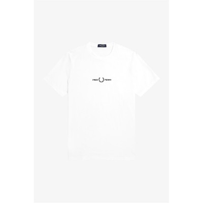 тениска,облекла,на,разпродажба,мъжки,тениски,fred,perry,embroidered,logo,t,shirt,white,100