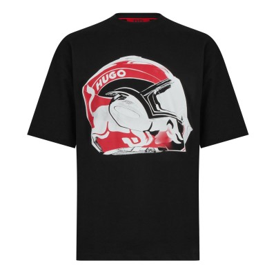 тениска,облекла,на,разпродажба,мъжки,тениски,hugo,x,rb,oversized,fit,racing,print,t,shirt,black,001