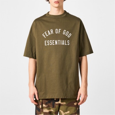 фланелка,облекла,на,разпродажба,мъжки,тениски,fear,of,god,essentials,jersey,crewneck,tee,military