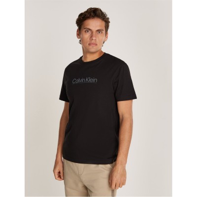тениска,мъжки,тениски,calvin,klein,raised,line,logo,t,shirt,ck,black