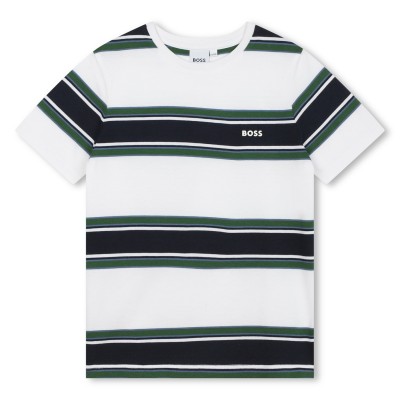 юношеска,тениска,детски,облекла,boss,striped,t,shirt,junior,white,n56
