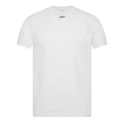 тениска,облекла,на,разпродажба,мъжки,тениски,off,white,men's,arrow,slim,cotton,short,sleeve,t,shirt,white