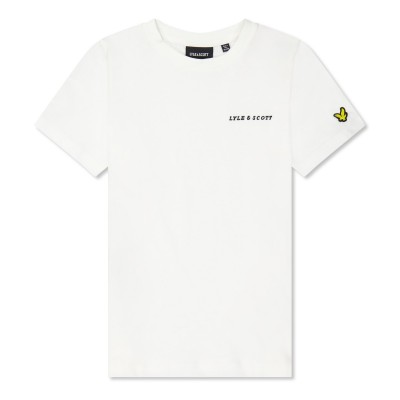 юношеска,тениска,детски,облекла,lyle,and,scott,l&s,script,t,shirt,juniors,626,white