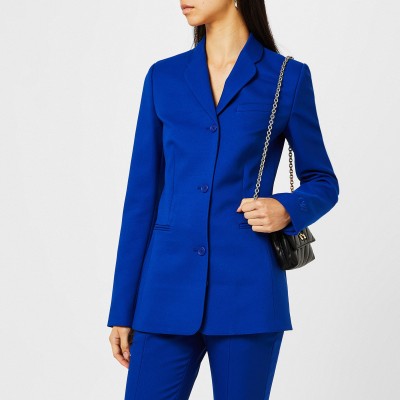 дамско,сако,дамски,якета,и,палта,off,white,women,s,darted,twill,long,sleeve,tailored,fit,blazer,blue,4501