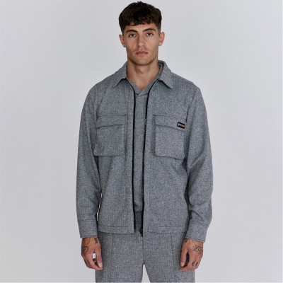 промоция,на,зимни,облекла,мъжки,якета,siksilk,smart,overshirt,mens,grey