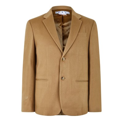 сако,мъжки,якета,off,white,logo,patch,single,breasted,blazer,camel