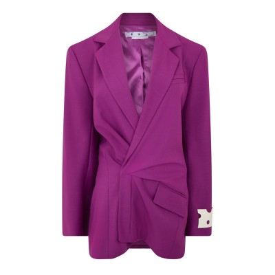 рокля,дамски,якета,и,палта,off,white,short,blazer,dress,fuchsia