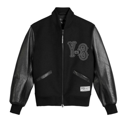яке,мъжки,якета,y3,mens,leather,collegiate,jacket,black