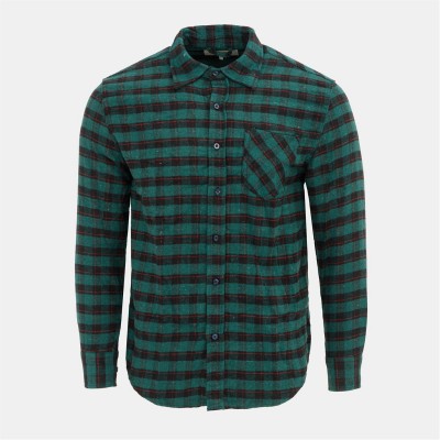 firetrap,check,shirt,mens,green,black