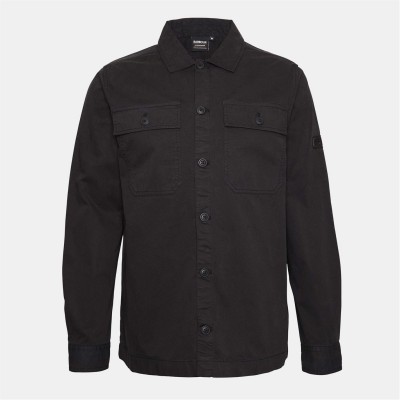 риза,с,дълъг,ръкав,облекла,на,разпродажба,мъжки,якета,barbour,international,men's,arlo,cotton,long,sleeve,overshirt,black,bk31