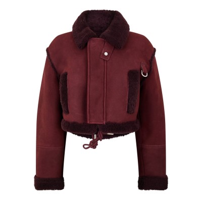 яке,дамски,якета,и,палта,off,white,leather,jacket,burgundy