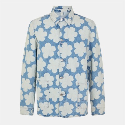яке,мъжки,якета,kenzo,men's,workwear,structured,denim,jacket,blue