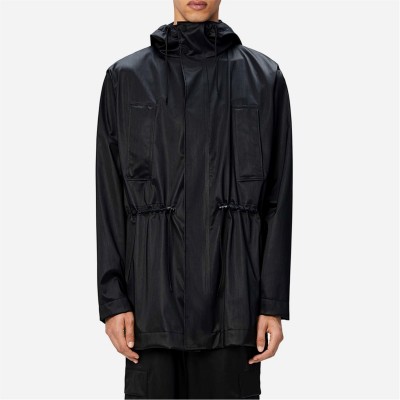 облекла,на,разпродажба,мъжки,якета,rains,rains,bold,long,jkt,sn99,black,grain