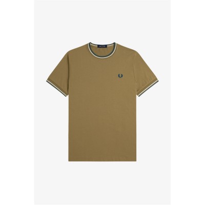 тениска,облекла,на,разпродажба,мъжки,тениски,fred,perry,twin,tipped,t,shirt,shadedstone,z60
