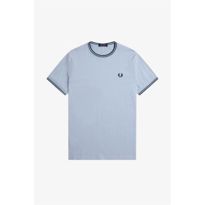 тениска,облекла,на,разпродажба,мъжки,тениски,fred,perry,twin,tipped,t,shirt,lt,smoke,y58