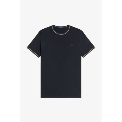 тениска,облекла,на,разпродажба,мъжки,тениски,fred,perry,twin,tipped,t,shirt,navy,52a