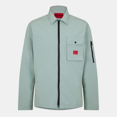мъжки,якета,hugo,men's,zip,through,overshirt,light,green,338