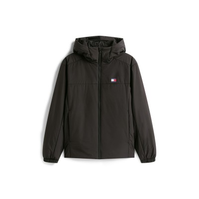 мъжки,якета,tommy,jeans,men's,padded,hood,windbreaker,black
