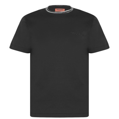 тениска,облекла,на,разпродажба,мъжки,тениски,missoni,embroidered,logo,t,shirt,black,s90nm