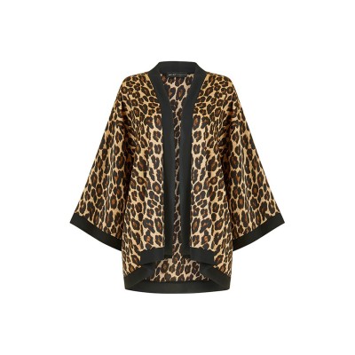 дамски,якета,и,палта,mela,london,mela,london,brown,animal,print,satin,kimono,brown