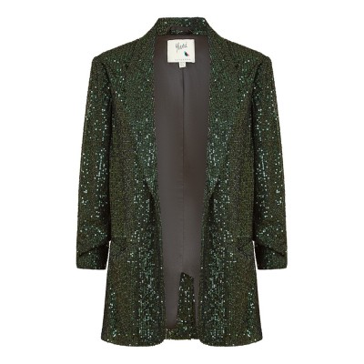сако,дамски,якета,и,палта,yumi,yumi,green,sequin,blazer,with,pockets,dark,green