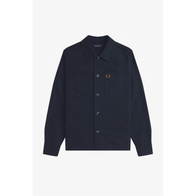 риза,с,дълъг,ръкав,облекла,на,разпродажба,мъжки,якета,fred,perry,men's,brushed,twill,cotton,long,sleeve,overshirt,navy,608