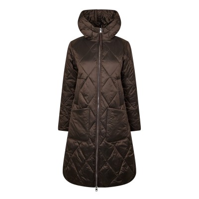 яке,дамски,якета,и,палта,varley,women's,frisco,quilted,knee,length,long,sleeve,down,jacket,coffee,quartz