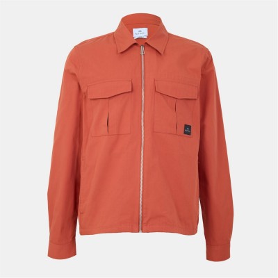 облекла,на,разпродажба,мъжки,якета,ps,paul,smith,men's,patch,pocket,overshirt,orange,19