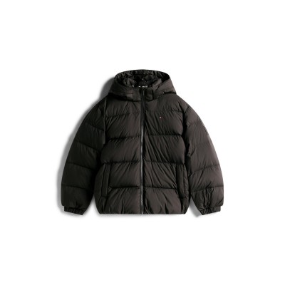 яке,детски,3/4,панталони,tommy,hilfiger,kids',essential,insulated,short,puffer,jacket,black,bds