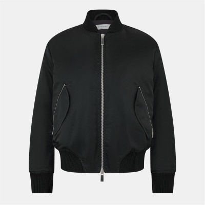 яке,мъжки,якета,off,white,men's,front,zip,bomber,jacket,black