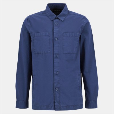 риза,с,дълъг,ръкав,мъжки,якета,мъжки,ежедневни,облекла,barbour,men,s,rickfell,ripstop,cotton,long,sleeve,overshirt,dark,denim,ny38