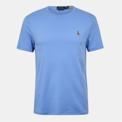 тениска,облекла,на,разпродажба,мъжки,тениски,polo,ralph,lauren,men's,regular,fit,pima,t,shirt,canvas,blue