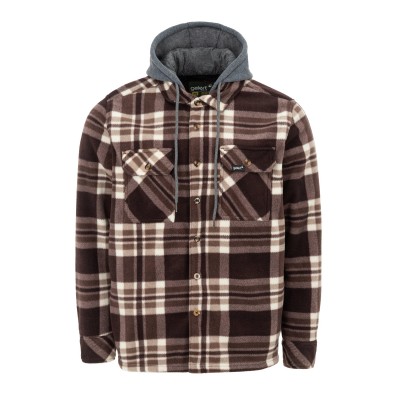 gelert,men,s,sherpa,fleece,long,sleeve,button,up,sherpa,jacket,dk,brown,beige