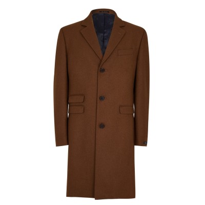 палто,облекла,на,разпродажба,мъжки,якета,ted,baker,melton,coat,dark,tan