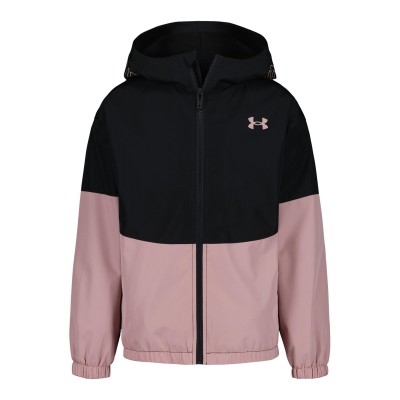 мъжки,якета,детски,якета,и,палта,under,armour,kids,windproof,long,sleeve,rain,anorak,black,pink