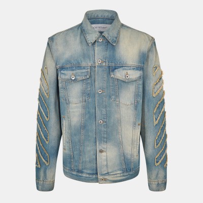 яке,off,white,men,s,patch,denim,jacket,dirty,blue