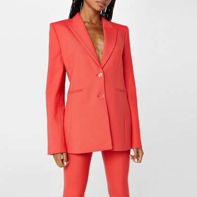 сако,дамски,якета,и,палта,off,white,notch,lapel,blazer,red
