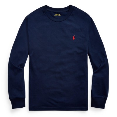 тениска,polo,ralph,lauren,kids,cotton,long,sleeve,t,shirt,cruise,navy