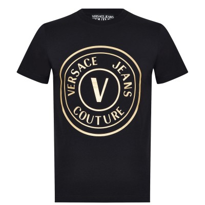 тениска,зимни,аксесоари,мъжки,тениски,versace,jeans,couture,large,stamp,t,shirt,blk,gld,g89